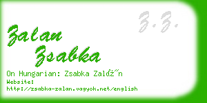 zalan zsabka business card